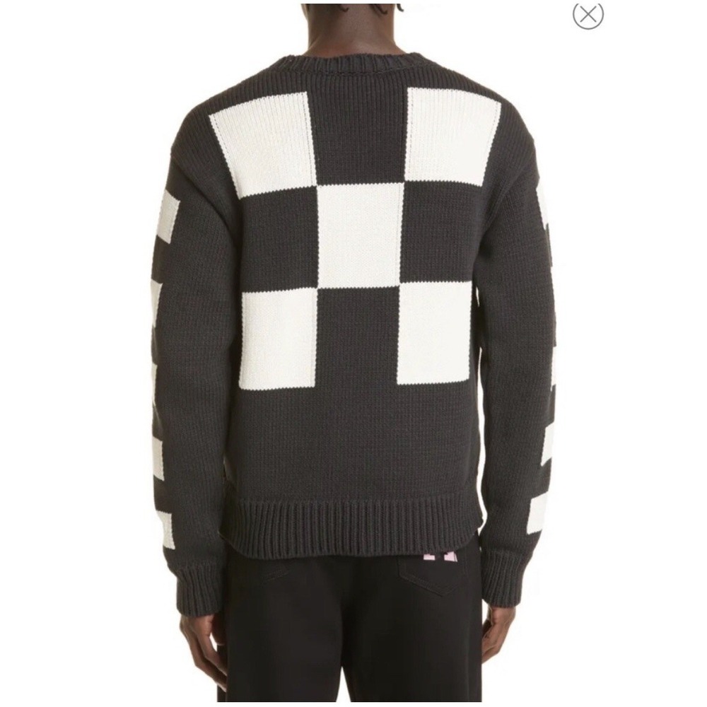 OFF-WHITE C/O VIRGIL ABLOH  Cotton CheckeredCrewneck Size XL Men's - Picture 5 of 12